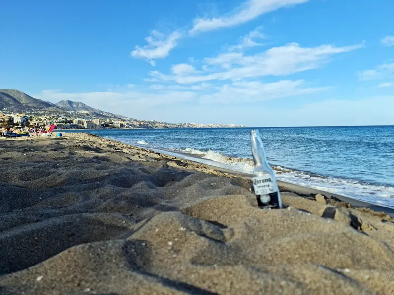 Stranden i Los Boliches, 100 meter fra leiligheten
