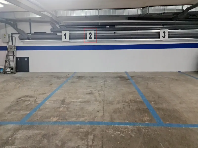 Egen parkeringsplass (nr. 2) i garasjen
